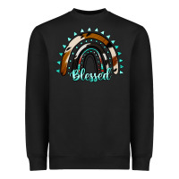 Black blessed rainbow cowhide aztec Heavyweight Sweatshirt - Jasminsmagicworld