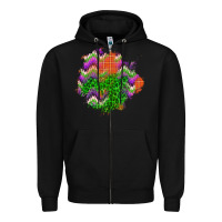 Black halloween patch Zipper Hoodie - BundleAndBundleShop