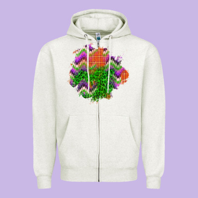 Halloween Patch Zipper Hoodie Designed By Bundleandbundleshop