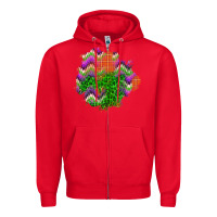 Red halloween patch Zipper Hoodie - BundleAndBundleShop