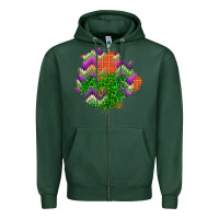 Sports Green halloween patch Zipper Hoodie - BundleAndBundleShop