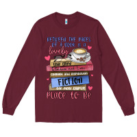 Burgundy between the pages of a book is lovely place to be Long Sleeve Tee - MaliasSmallBusiness