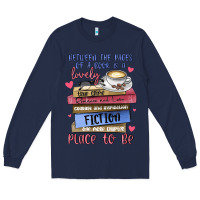 Navy between the pages of a book is lovely place to be Long Sleeve Tee - MaliasSmallBusiness