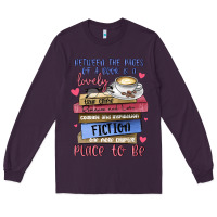 Plum between the pages of a book is lovely place to be Long Sleeve Tee - MaliasSmallBusiness
