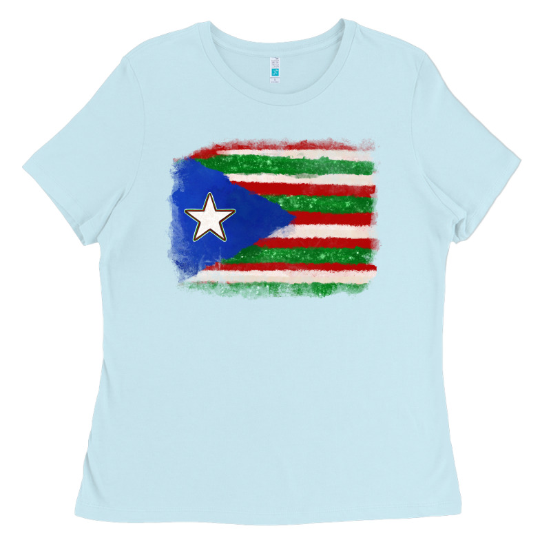 Mexico And Puerto Rico Flag Ladies Tee by texasbilliewilder | Teevron