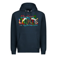 Navy christmas lights are my favorite Premium Hoodie - texasbilliewilder