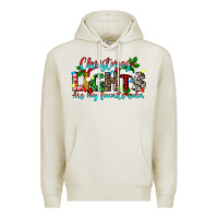Oatmeal Heather christmas lights are my favorite Premium Hoodie - texasbilliewilder