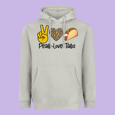 Peare Love Tacos Heavyweight Hoodie Designed By Bettercallsaul