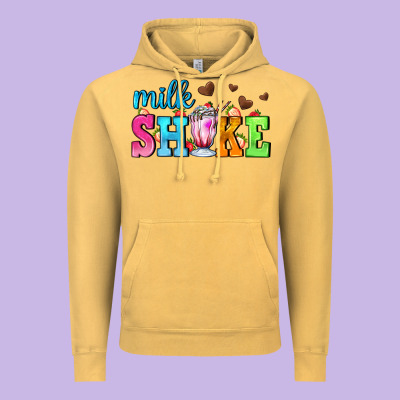Milk Shake With Chocolate Heart Vintage Hoodie Designed By Adodesignshop