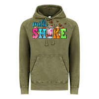 Vintage Olive milk shake with chocolate heart Vintage Hoodie - AdoDesignShop