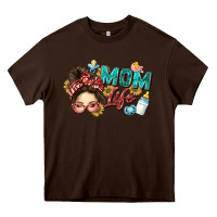 Chocolate Brown mom life Heavy Core Tee - Zillion Design Studio