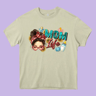 Mom Life Heavy Core Tee Designed By Zillion Design Studio
