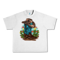 Lunar Rock western boots and hat cactus leopard serape pattern Urban Heavy Tee - BarkalooDesign