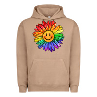 Pigment Burro rainbow smiley face sunflower Urban Hoodie - OliviaCreatesArt