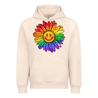 Sandshell rainbow smiley face sunflower Urban Hoodie - OliviaCreatesArt