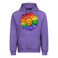 Tulip rainbow smiley face sunflower Urban Hoodie - OliviaCreatesArt