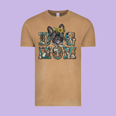 Dog Mom French Bulldog Vintage Tee Designed By Barkaloodesign