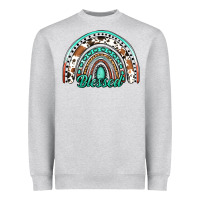 Heather Grey blessed western rainbow Heavyweight Sweatshirt - Jasminsmagicworld