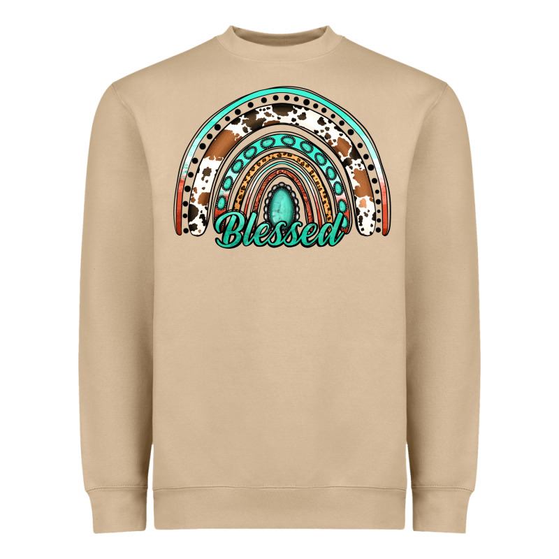 Blessed Western Rainbow Heavyweight Sweatshirt by Jasminsmagicworld | Teevron