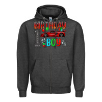 Charcoal Heather birthday boy 1 Zipper Hoodie - BundleAndBundleShop