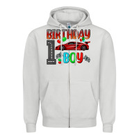 Dove Grey birthday boy 1 Zipper Hoodie - BundleAndBundleShop