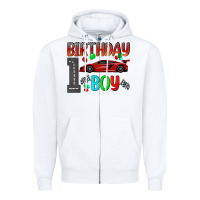 White birthday boy 1 Zipper Hoodie - BundleAndBundleShop