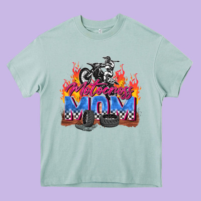 Motocross Mom Heavy Core Tee Designed By Zillion Design Studio
