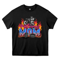 Black motocross mom Heavy Core Tee - Zillion Design Studio