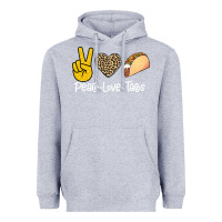 Heather Grey Peace Love Tacos Heavyweight Hoodie - Bettercallsaul