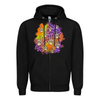 Black halloween patch Zipper Hoodie - BundleAndBundleShop