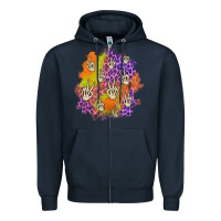 Navy halloween patch Zipper Hoodie - BundleAndBundleShop