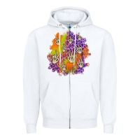 White halloween patch Zipper Hoodie - BundleAndBundleShop