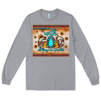 Heather Grey with god all things are possible matthew 19 26 Long Sleeve Tee - JahusDesignShop