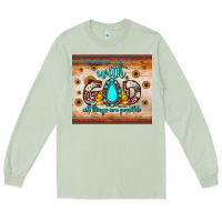 Matcha with god all things are possible matthew 19 26 Long Sleeve Tee - JahusDesignShop