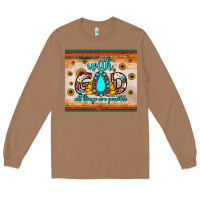 Toasted Coconut with god all things are possible matthew 19 26 Long Sleeve Tee - JahusDesignShop