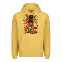 Antique Gold santas favorite hair stylist afro messy bun Premium Hoodie - texasbilliewilder