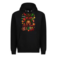Black santas favorite hair stylist afro messy bun Premium Hoodie - texasbilliewilder
