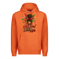 Carrot santas favorite hair stylist afro messy bun Premium Hoodie - texasbilliewilder