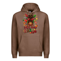 Chestnut santas favorite hair stylist afro messy bun Premium Hoodie - texasbilliewilder