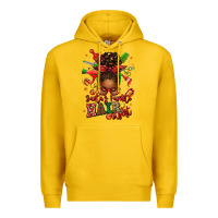 Lemon santas favorite hair stylist afro messy bun Premium Hoodie - texasbilliewilder