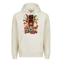 Oatmeal Heather santas favorite hair stylist afro messy bun Premium Hoodie - texasbilliewilder