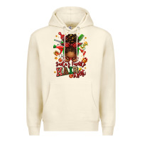 Sandshell santas favorite hair stylist afro messy bun Premium Hoodie - texasbilliewilder