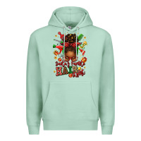 Seafoam santas favorite hair stylist afro messy bun Premium Hoodie - texasbilliewilder
