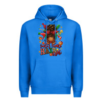 True Royal santas favorite hair stylist afro messy bun Premium Hoodie - texasbilliewilder
