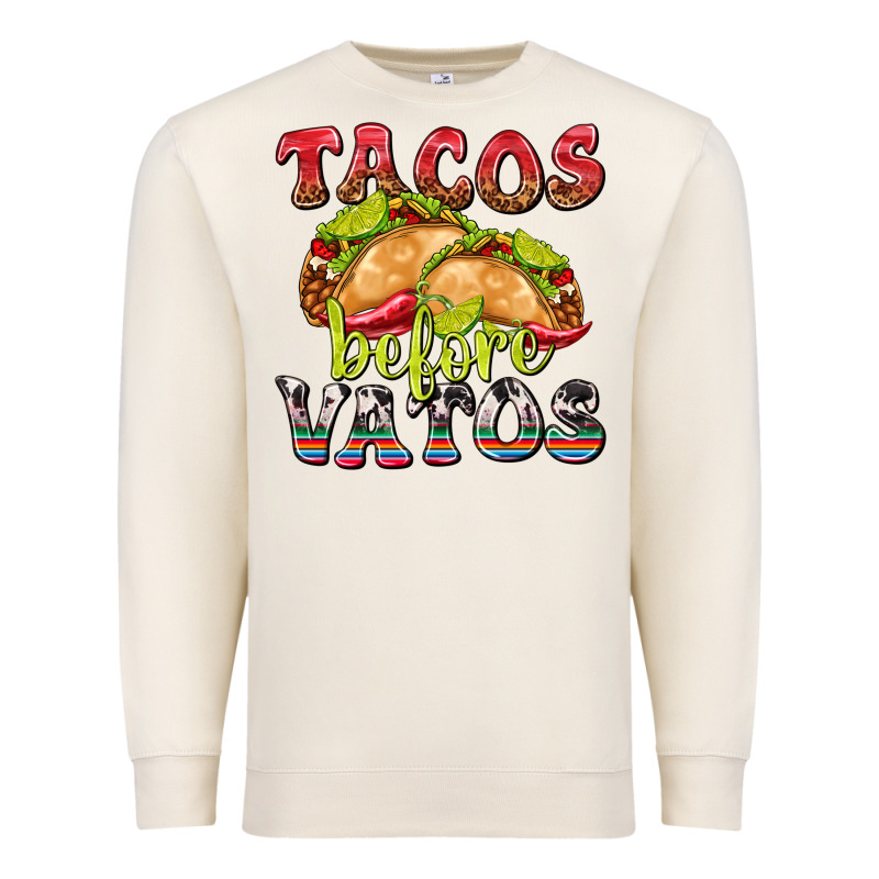 Tacos Before Vatos Premium Sweatshirt by texasbilliewilder | Teevron