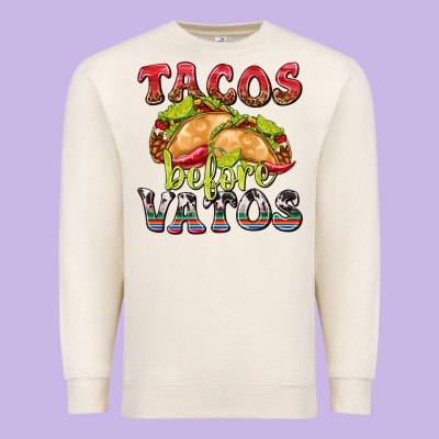 Tacos Before Vatos Premium Sweatshirt Designed By Texasbilliewilder