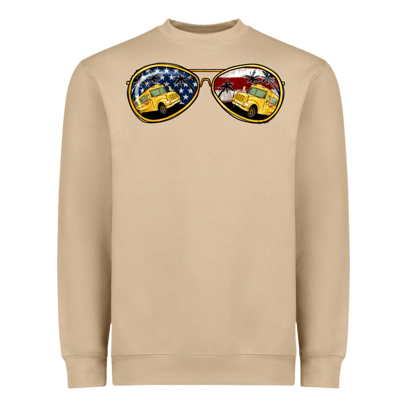 Bus Driver American Sunglasses Heavyweight Sweatshirt by Jasminsmagicworld | Teevron