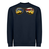 Navy bus driver american sunglasses Heavyweight Sweatshirt - Jasminsmagicworld