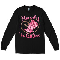 Black howdy valentine Long Sleeve Tee - MaliasSmallBusiness
