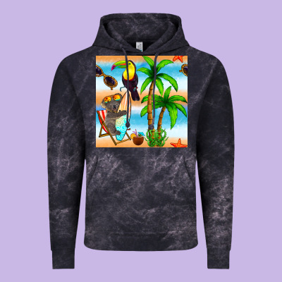 Tropical Animals Seamless Pattern Vintage Hoodie Designed By Bundleandbundleshop